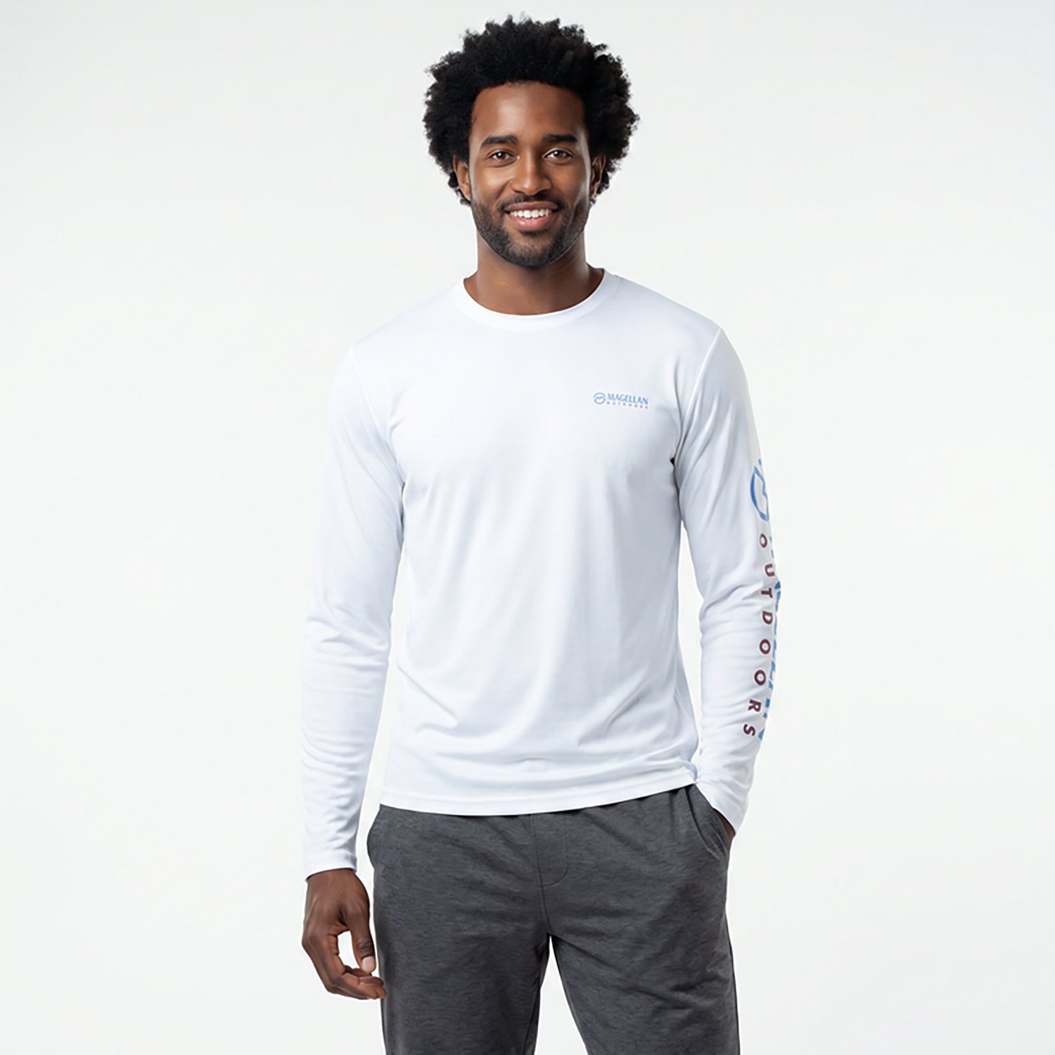 Magellan Outdoors Men's Casting Crew Core Graphic Long Sleeve T-shirt