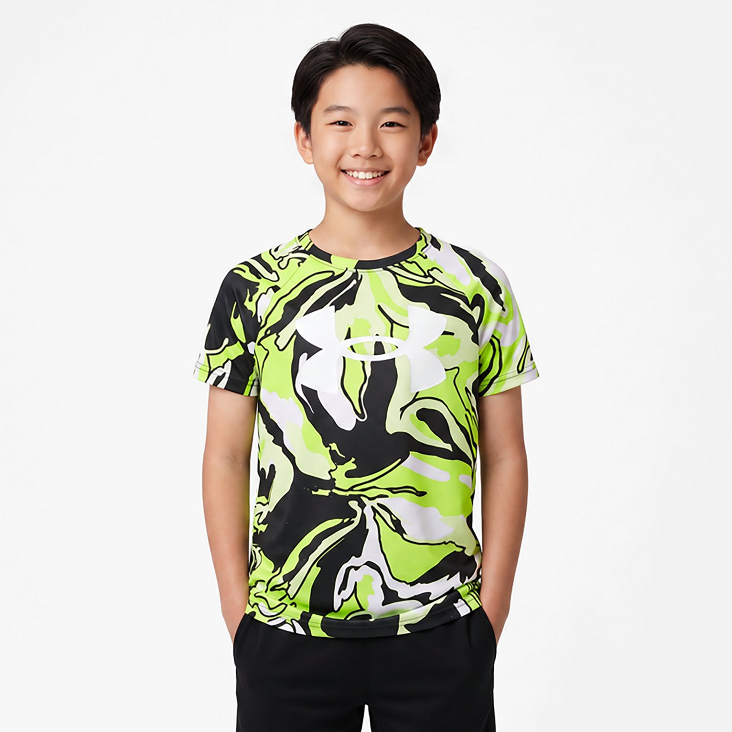 Under Armour Boys' UA Tech Printed Short Sleeve T-shirt                                                                          - view number 2