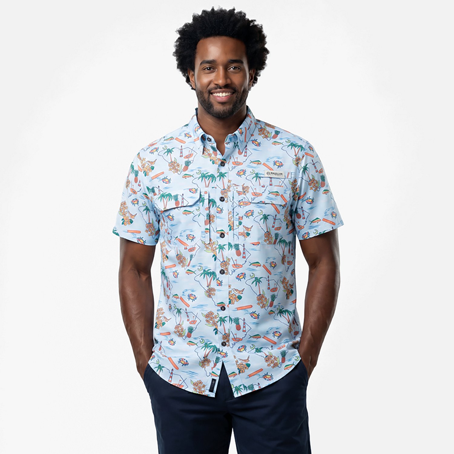 Magellan Outdoors Men's Local State Print South Carolina Short Sleeve Shirt