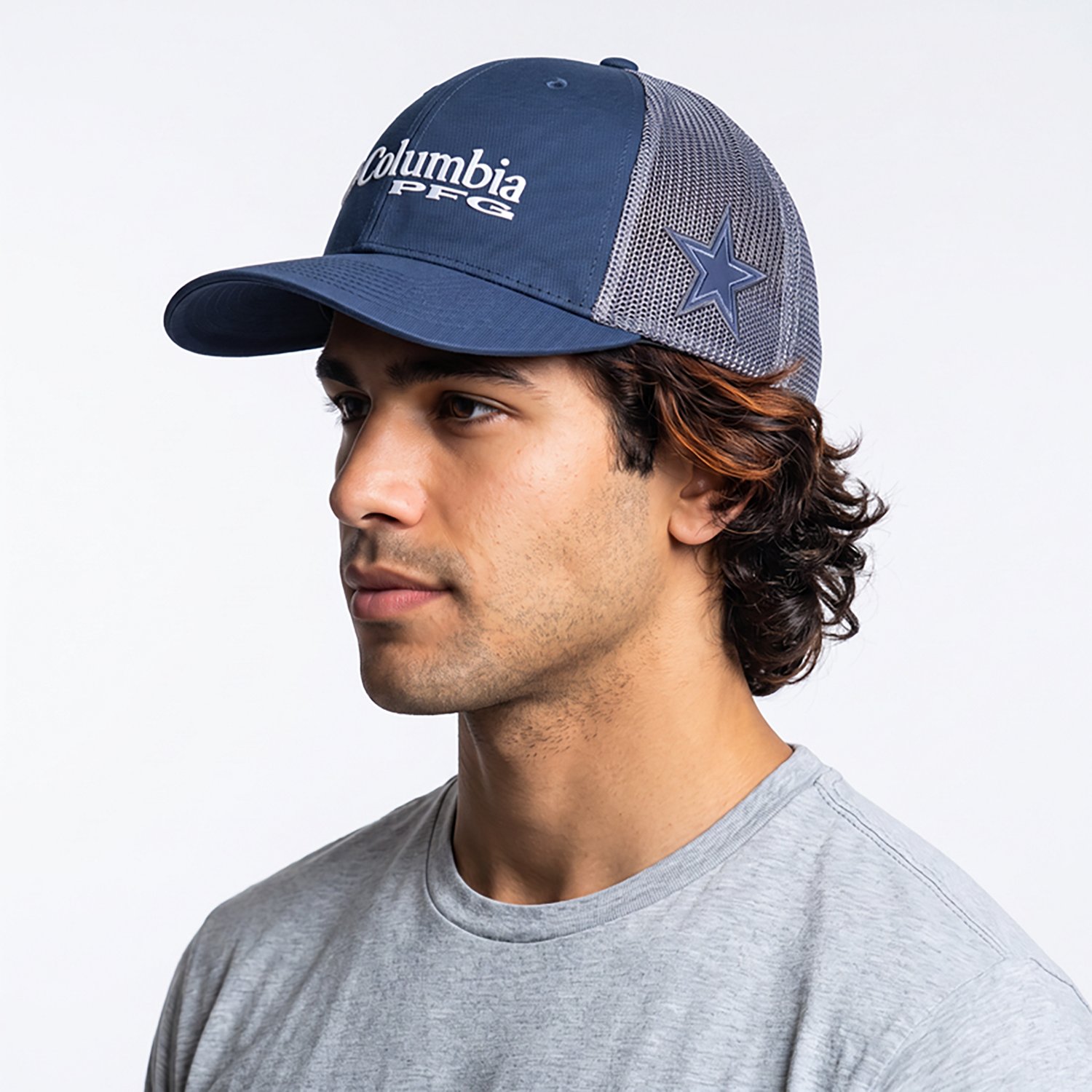 Columbia Sportswear Men's Dallas Cowboys PFG Mesh Snapback Ball Cap