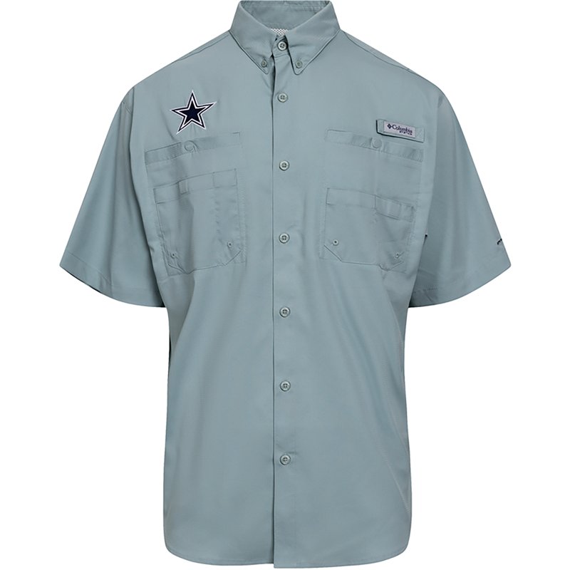 Men's Columbia  Blue Dallas Cowboys Tamiami Omni-Shade Button-Down Shirt