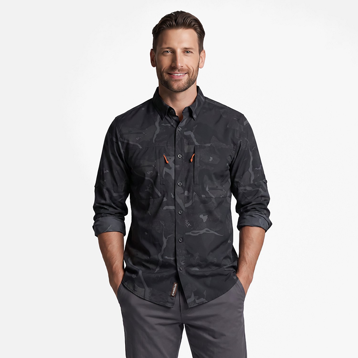 Magellan Outdoors Men's Lightweight Ripstop Button Down Short Sleeve Shirt