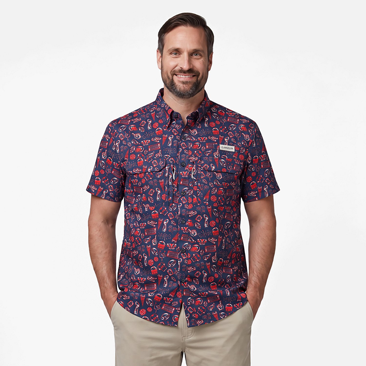 Magellan Outdoors Men's Mississippi Local State Print Shirt