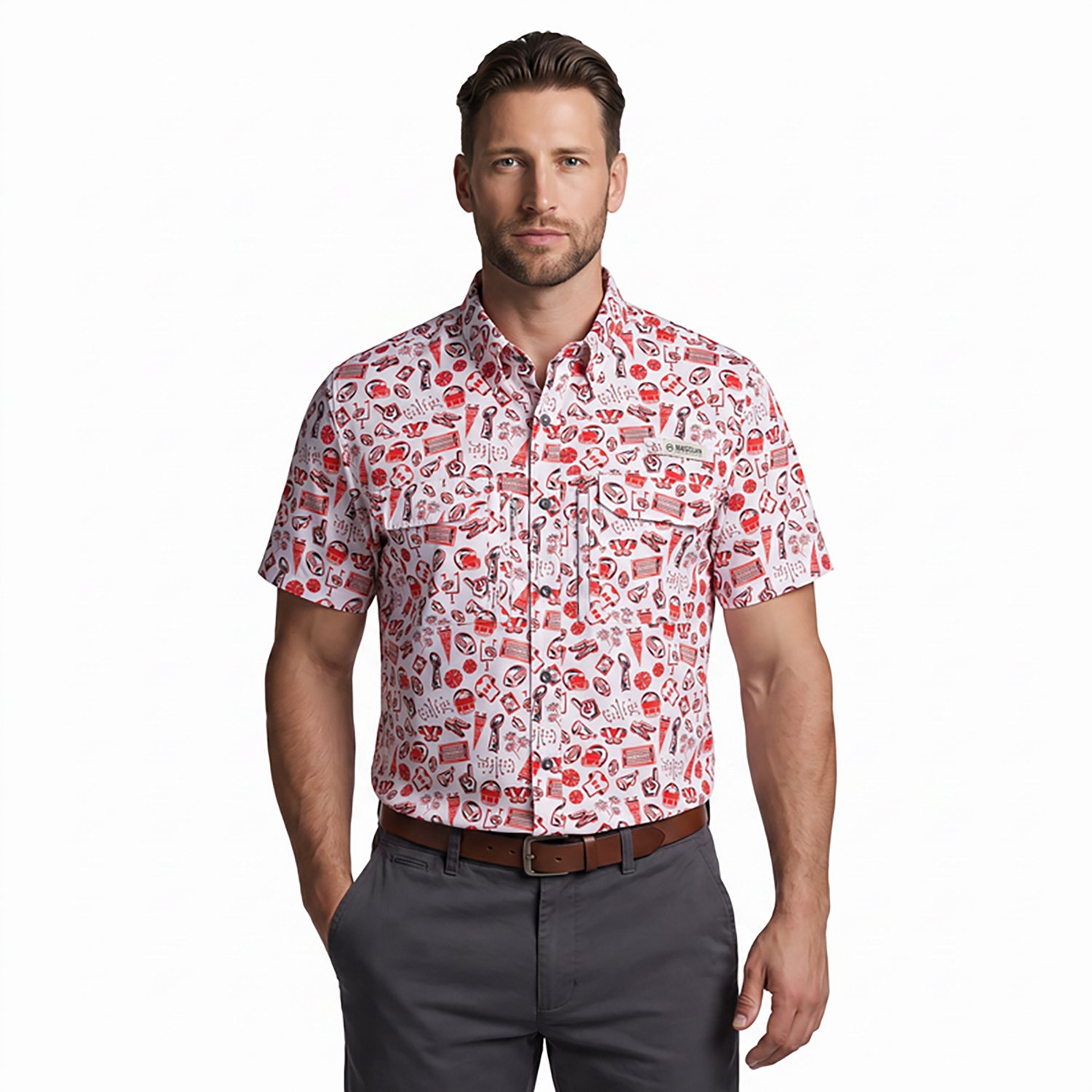 Magellan Outdoors Men's Georgia Local State Print Shirt