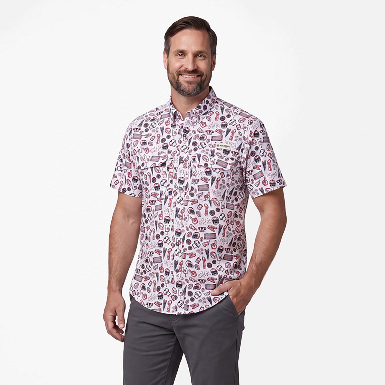 Magellan Outdoors Men's Arkansas Local State Print Shirt