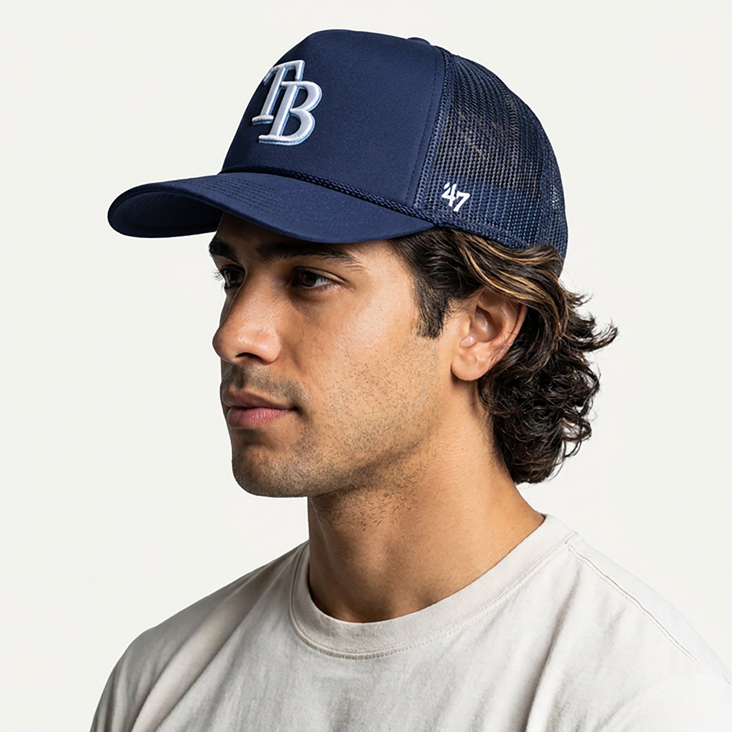 '47 Men's Tampa Bay Rays Foam Front Mesh Trucker Cap
