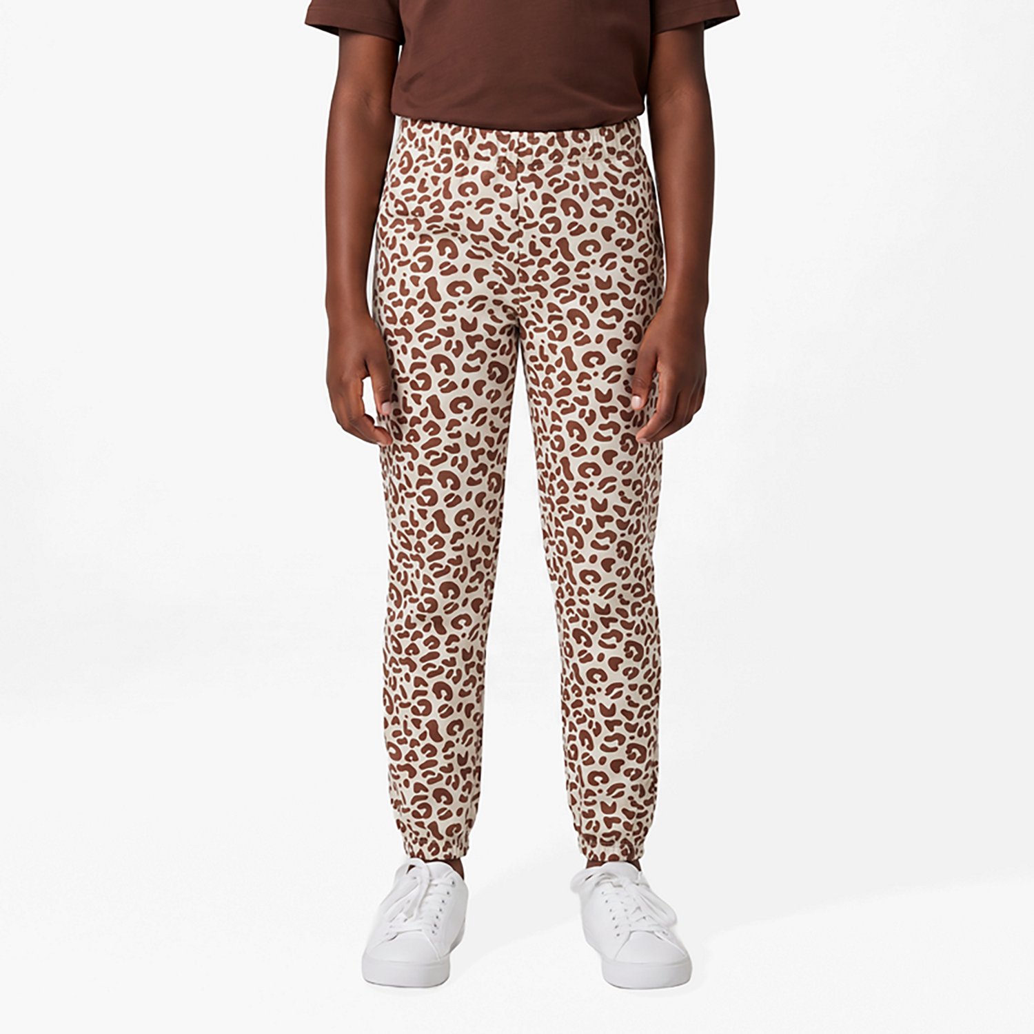 BCG Girls' Cheetah Cotton Fleece Joggers - view number 2