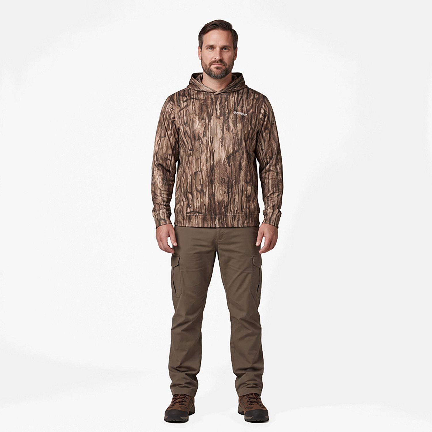 Magellan Outdoors Hunt Gear Men's Eagle Pass Tech Mesh Long Sleeve Hooded T-shirt