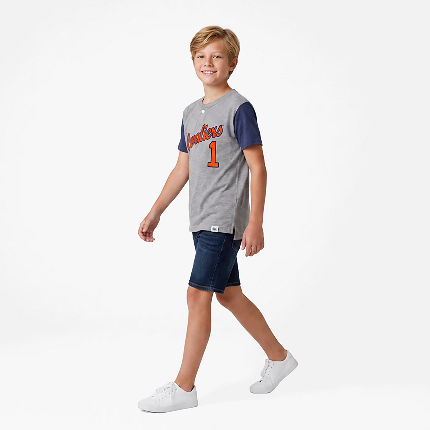 Wes and Willy Boys' University of Virginia Baseball Henley Short Sleeve T-shirt