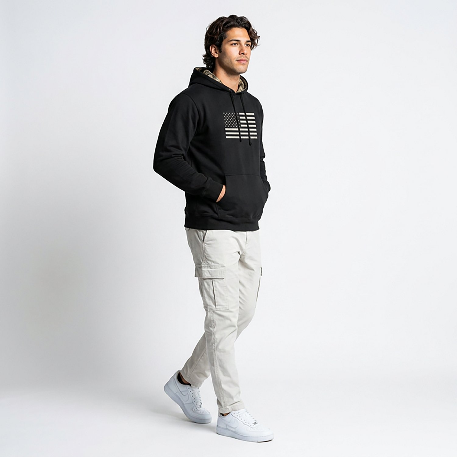 Buck Wear Men's Camo Stag and Stripes Hoodie - view number 2