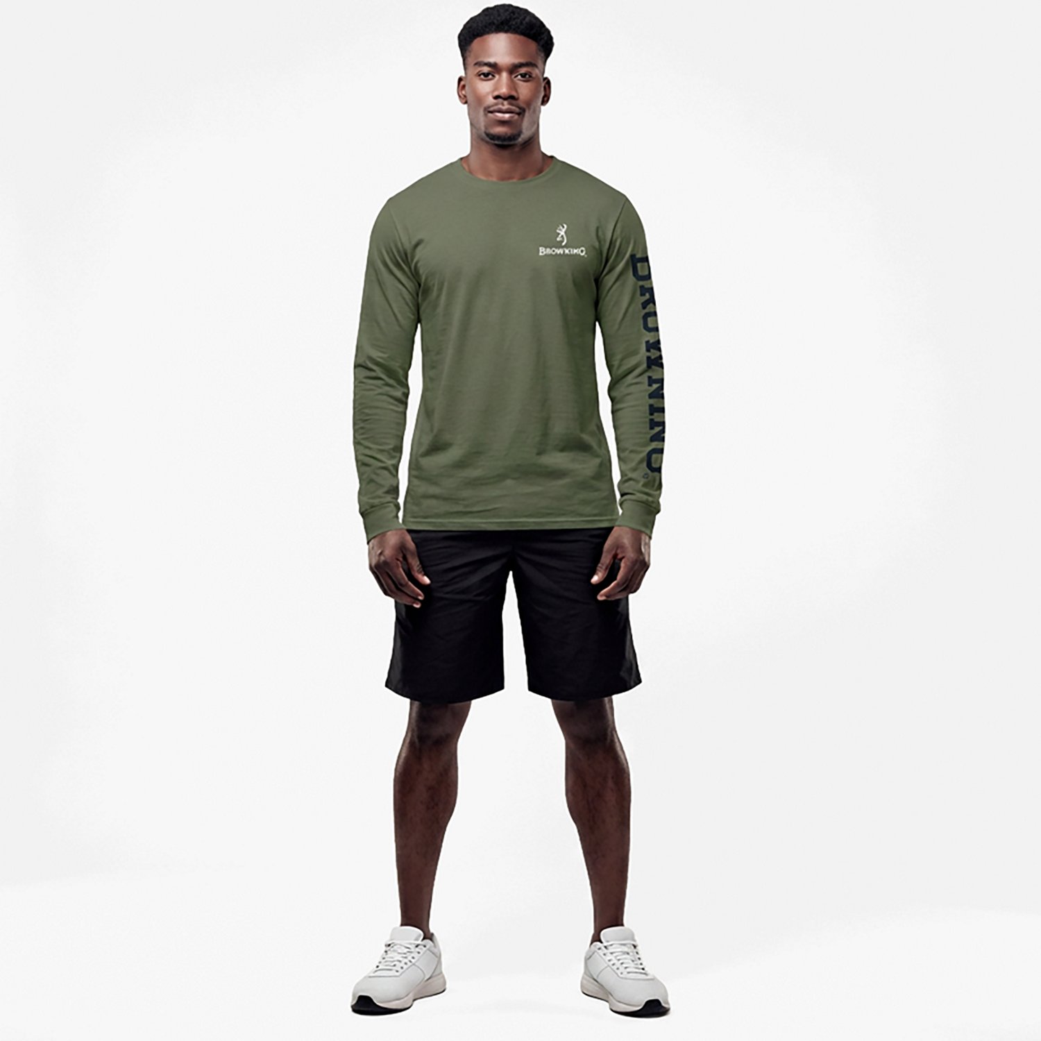 Browning Men's Rifle Bullet Flag Long Sleeve T-shirt