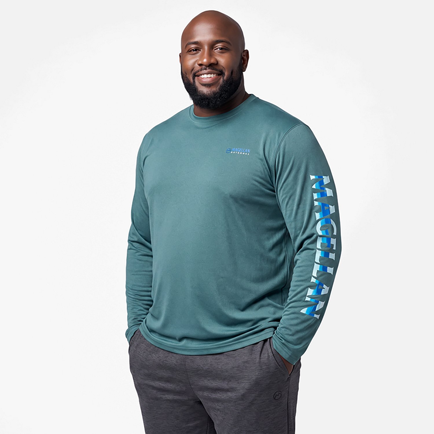 Magellan Outdoors Men's Casting Crew Long Sleeve T-shirt