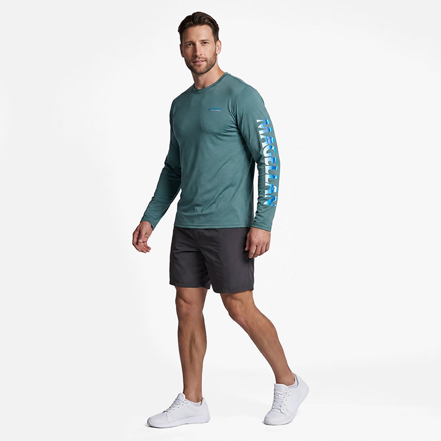 Magellan Outdoors Men's Casting Crew Long Sleeve T-shirt                                                                         - view number 2