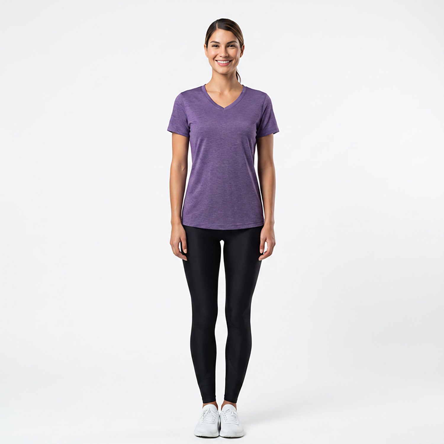 BCG Women's Turbo Melange V-neck T-shirt