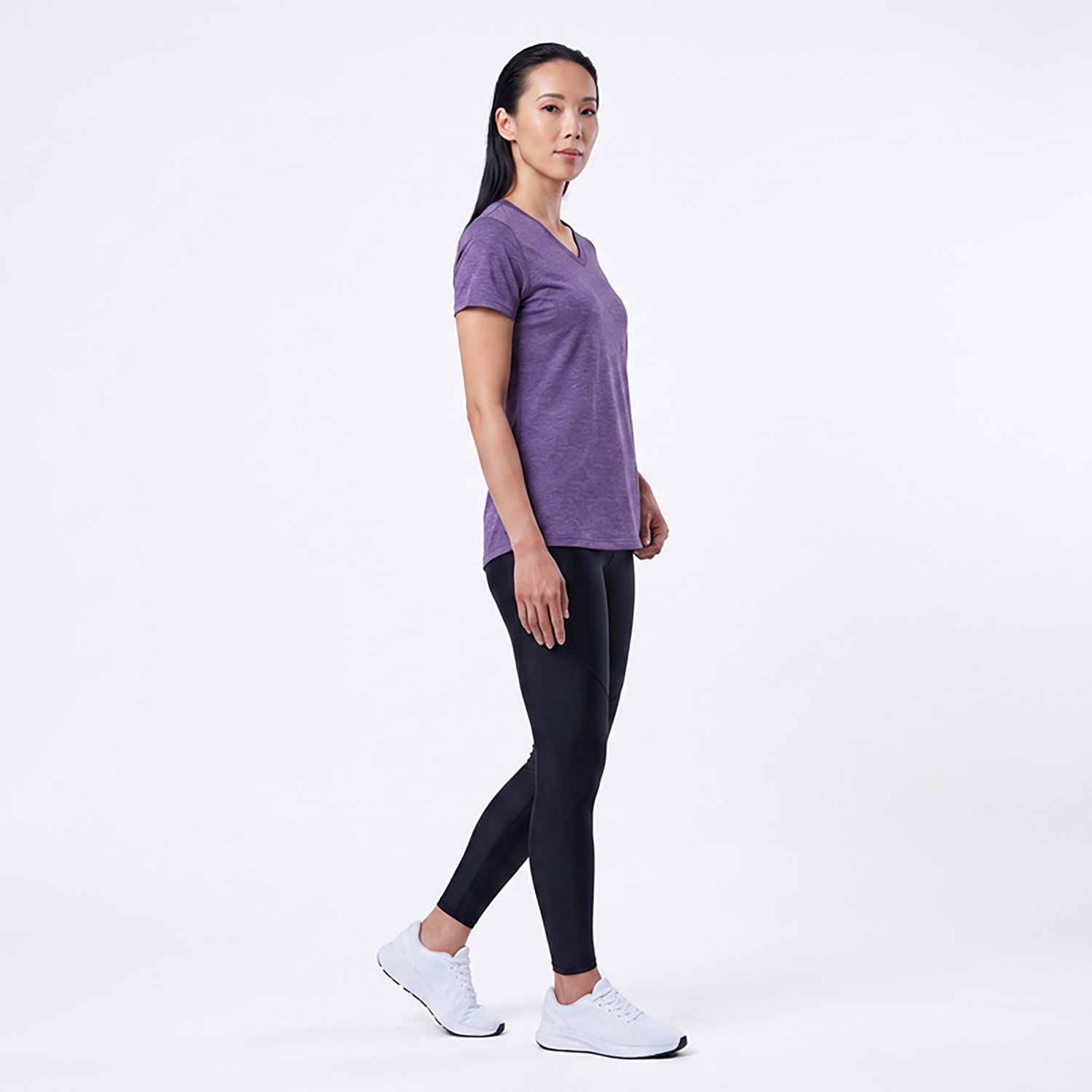 BCG Women's Turbo Melange V-neck T-shirt - view number 3