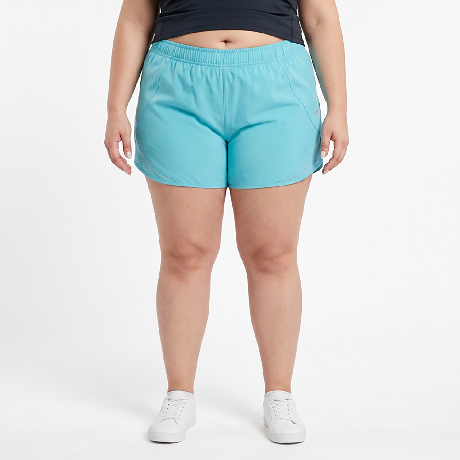 BCG Women's Plus Run Mesh Pieced Shorts 3 in