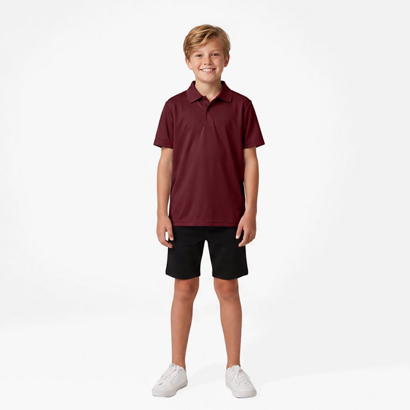 Nautica Husky Boys Performance Stretch Polo - 601 Burgun