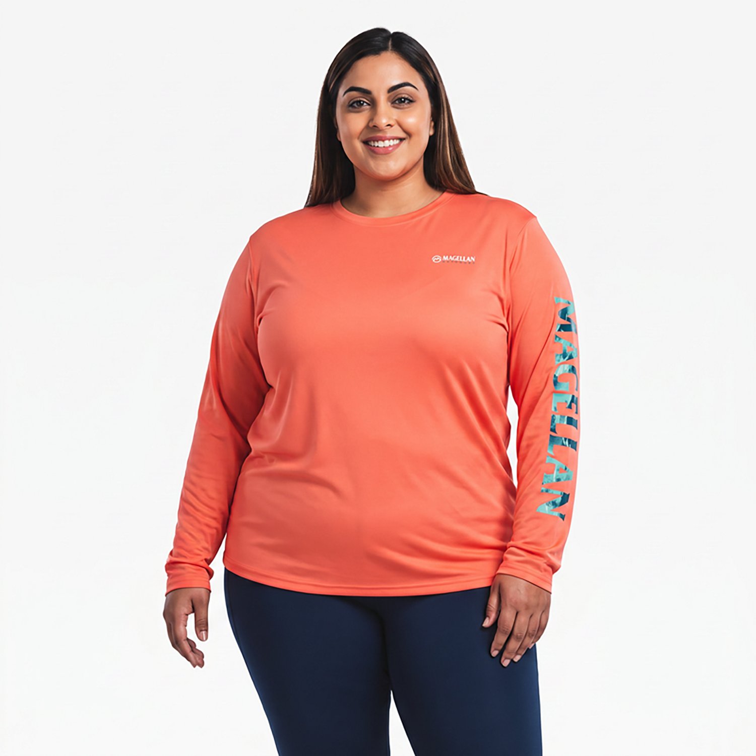 Magellan Women's Plus Size Caddo Lake Logo Long Sleeve T-shirt