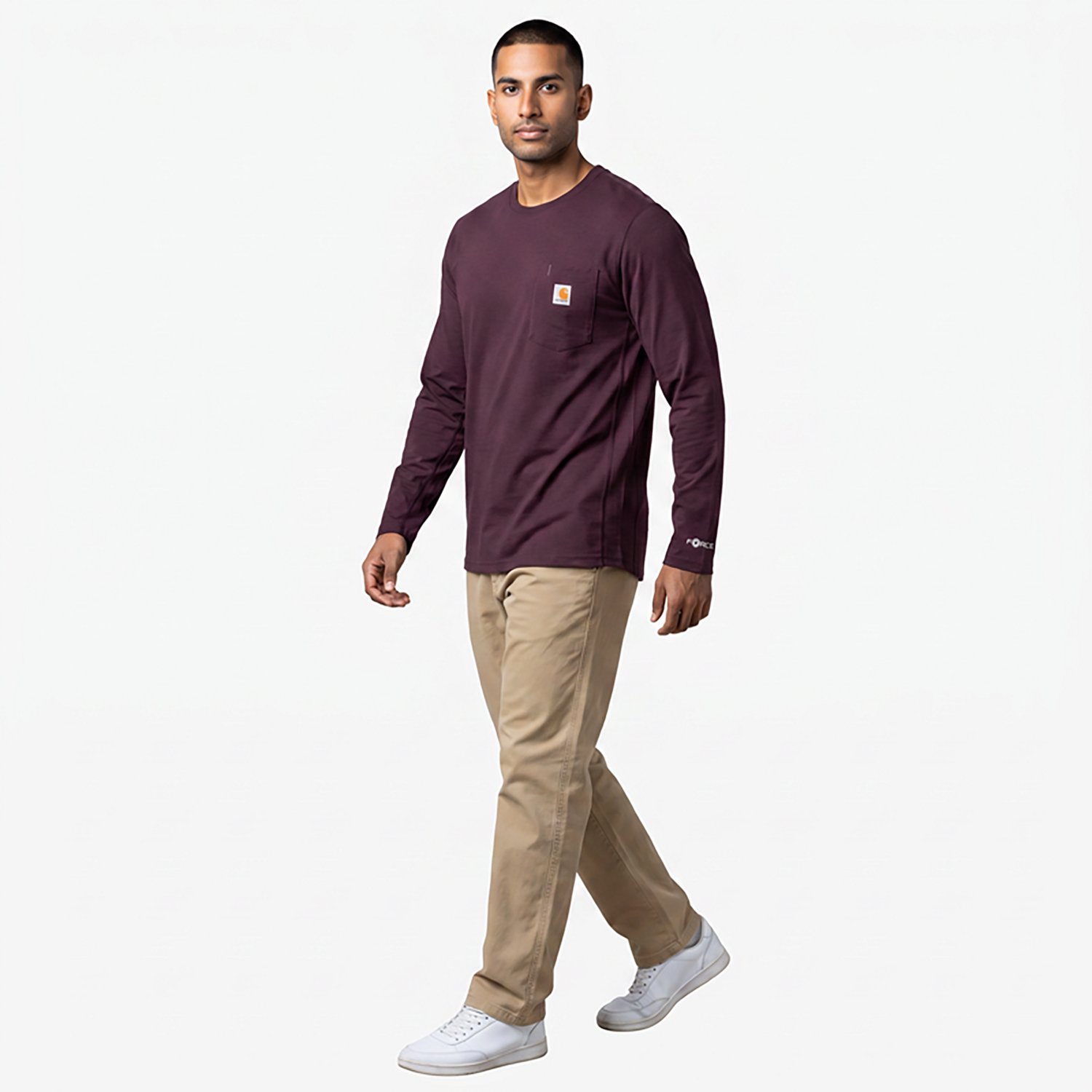 Carhartt Men's Force Relaxed Fit Midweight Pocket Long Sleeve T-shirt. - view number 2