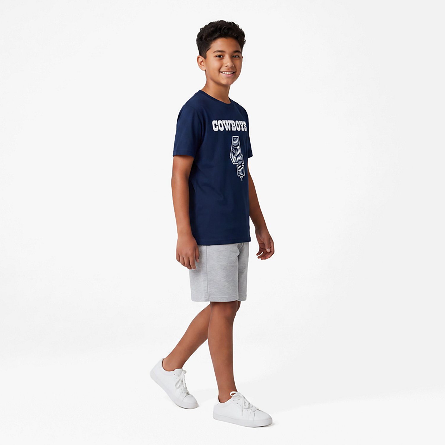 Outerstuff Kids' Dallas Cowboys Dak Prescott #4 Name & Number Drip T-shirt - view number 3