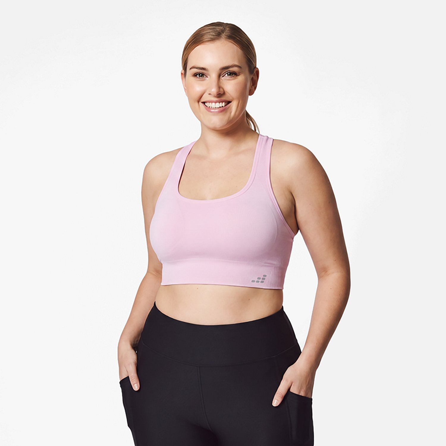 BCG Women's SMLS Padded Square Front Low Support Sports Bra