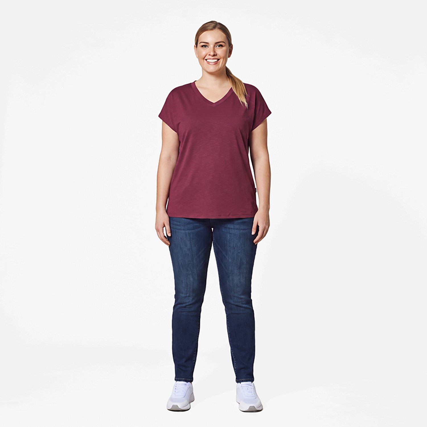 Magellan Outdoors Women's Pecos Ridge Solid V-neck T-shirt