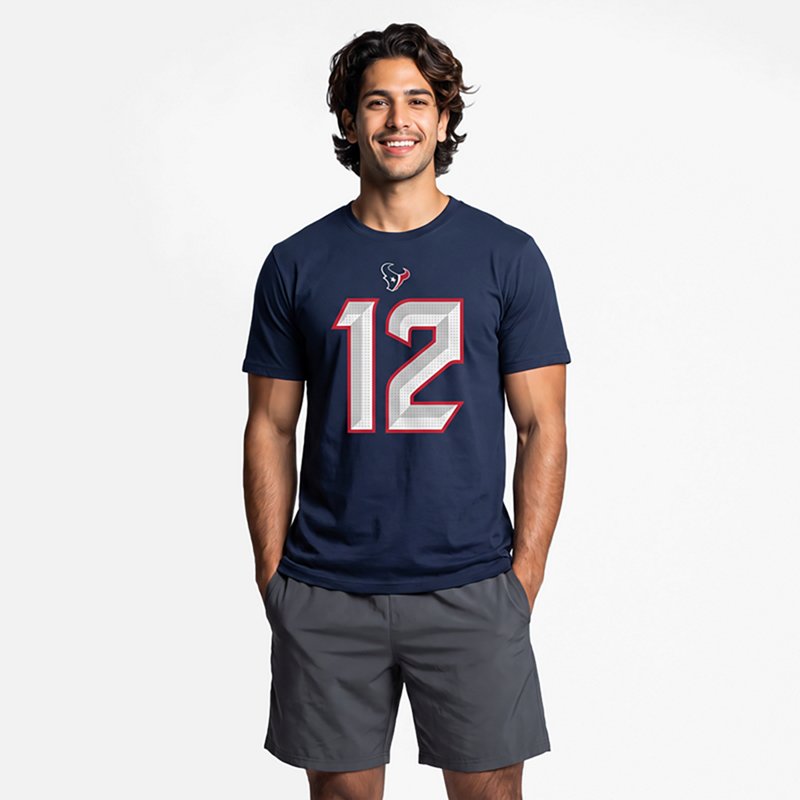 Nike Men's Nico Collins Navy Houston Texans Name Number T-Shirt - Navy
