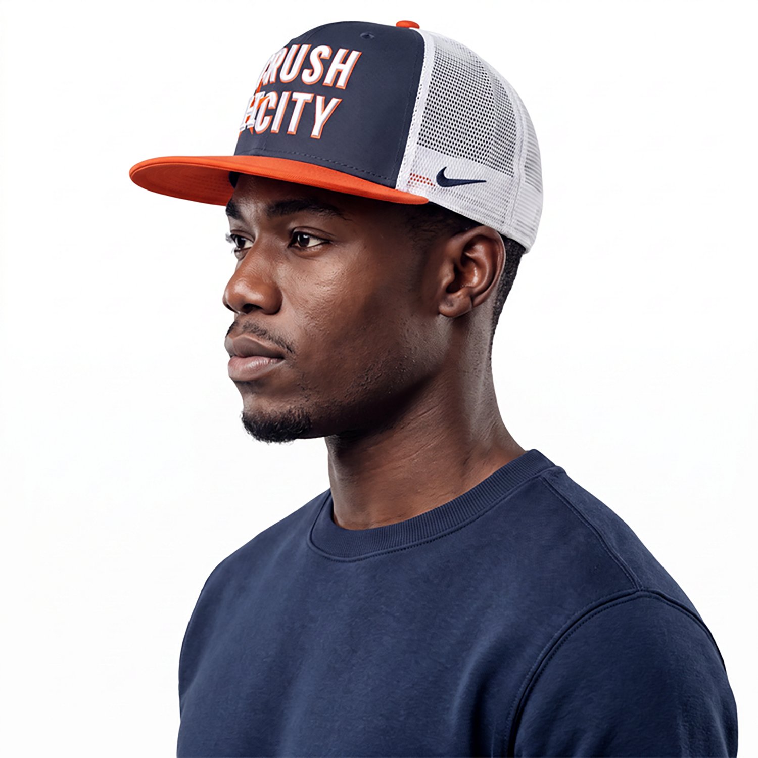 Nike Men's Astros Primetime Pro Structured Square Bill Trucker Cap