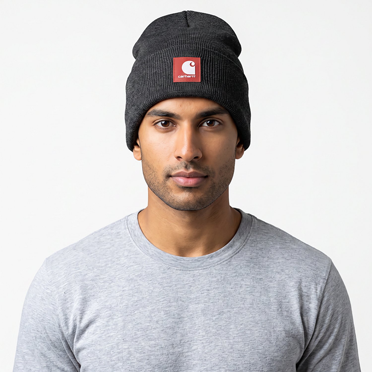 Carhartt Men's Knit Rubber Patch Beanie - view number 2