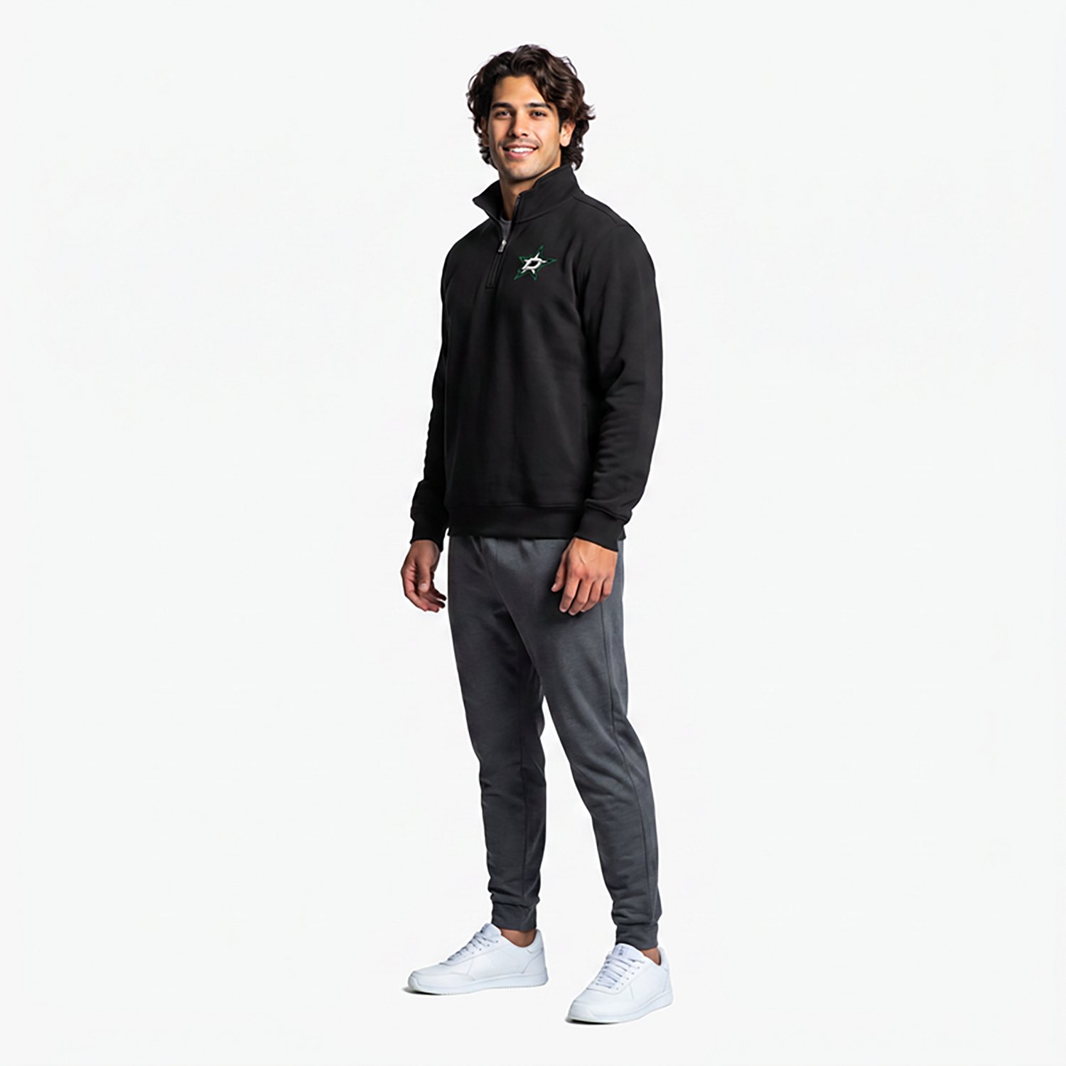 Wo Antigua Dallas Stars Victory Quarter-Zip Sweatshirt