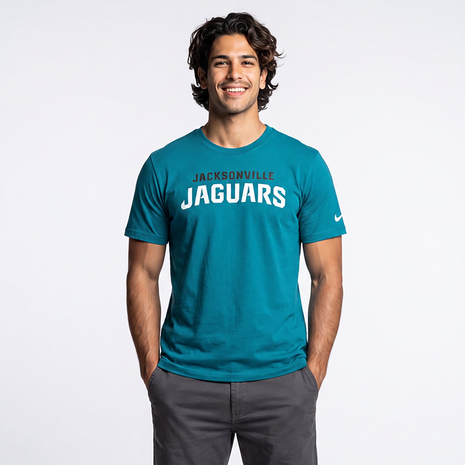 Nike Men's Jacksonville Jaguars Wordmark Essential Graphic T-shirt - view number 2