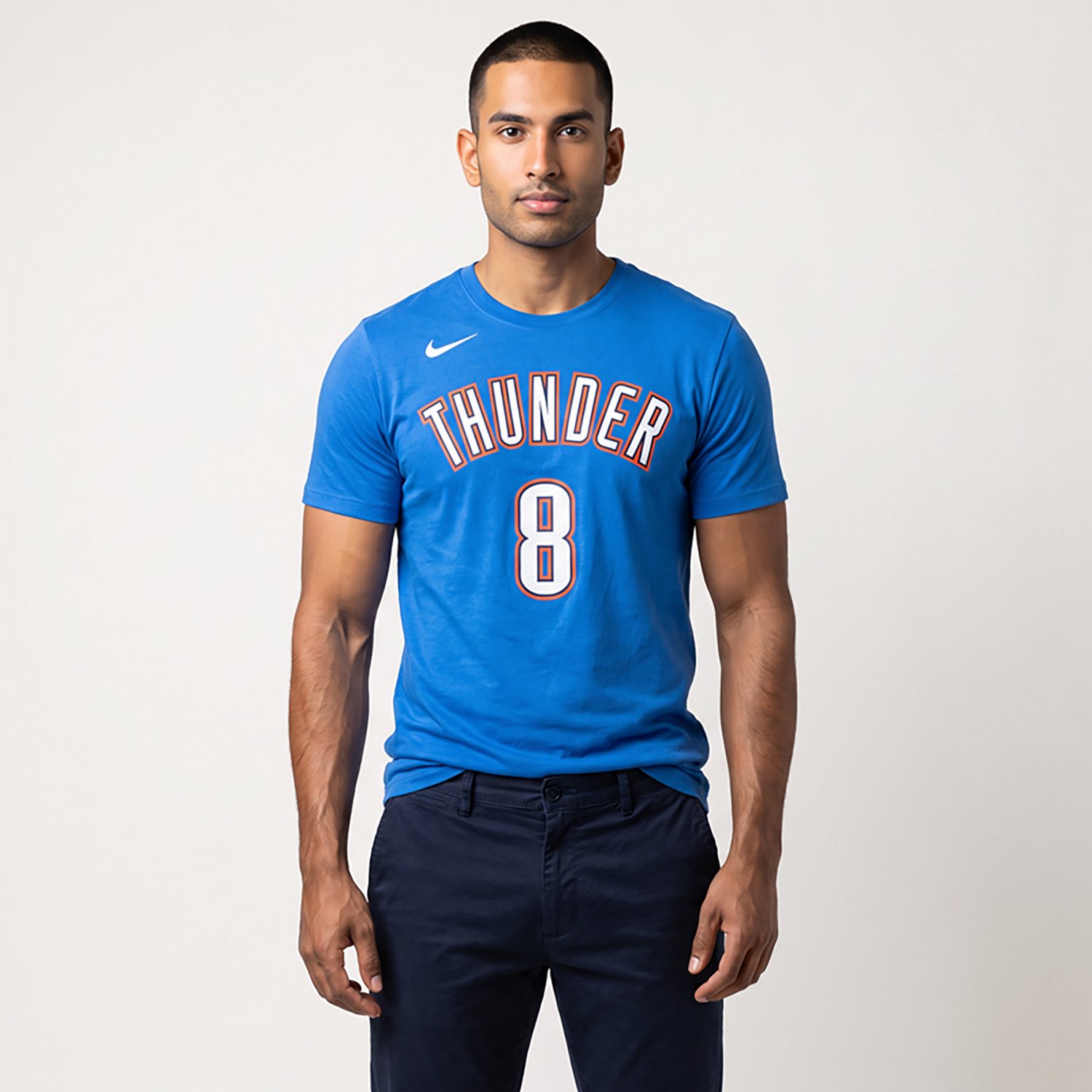 Nike Men's Oklahoma City Thunder Jalen Williams Icon Essential Name & Number Short Sleeve T-shirt