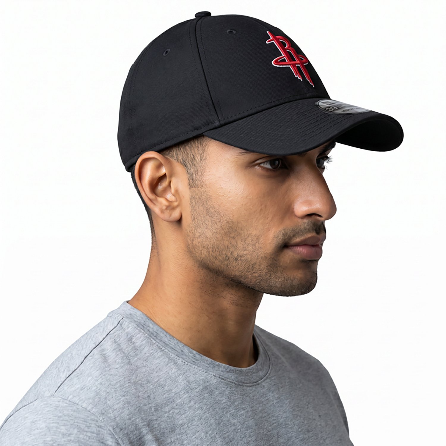 New Era Adults' Houston Rockets 39THIRTY Night Black Cap