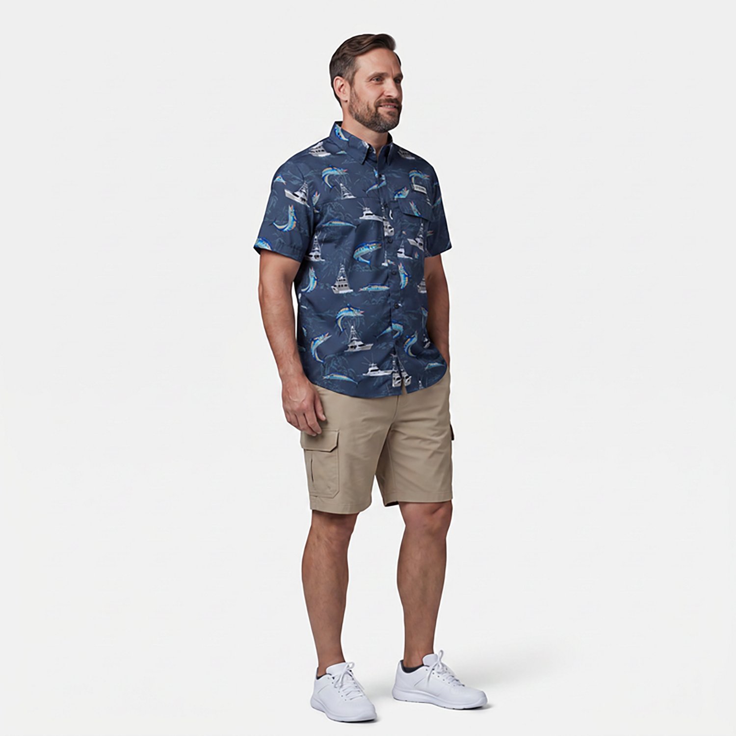Magellan Outdoors Men's Caddo Lake Print Short Sleeve Fishing Shirt - view number 2