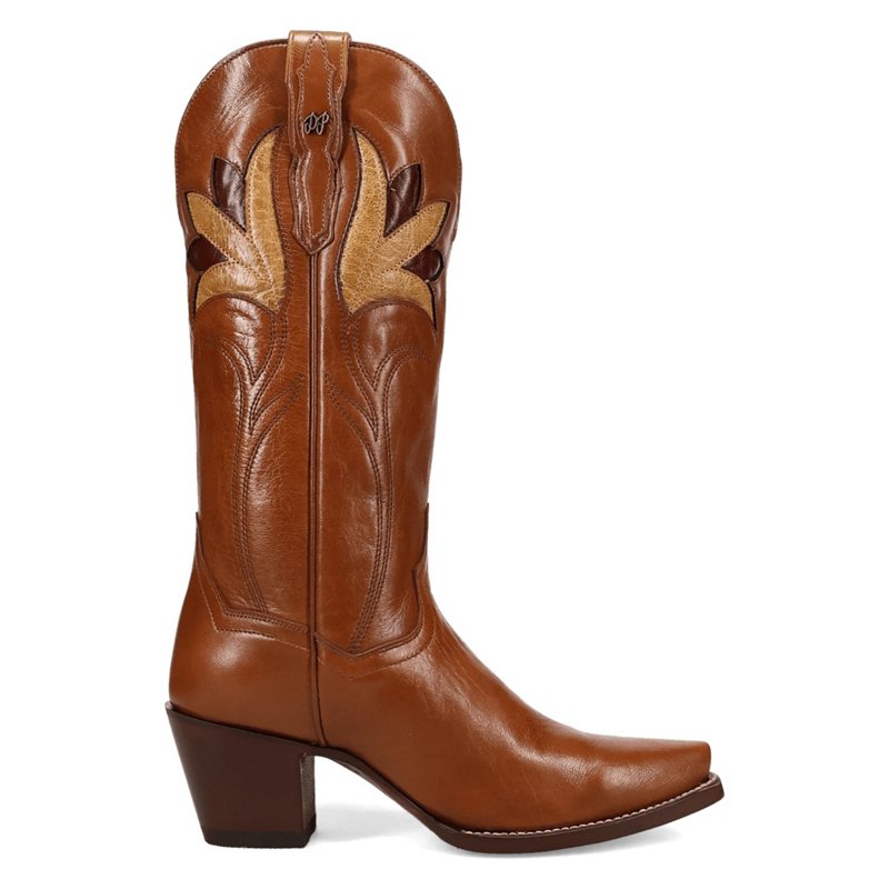 Dan Post Boots Marsala Leather Snip Toe Pull On Cowboy Boots