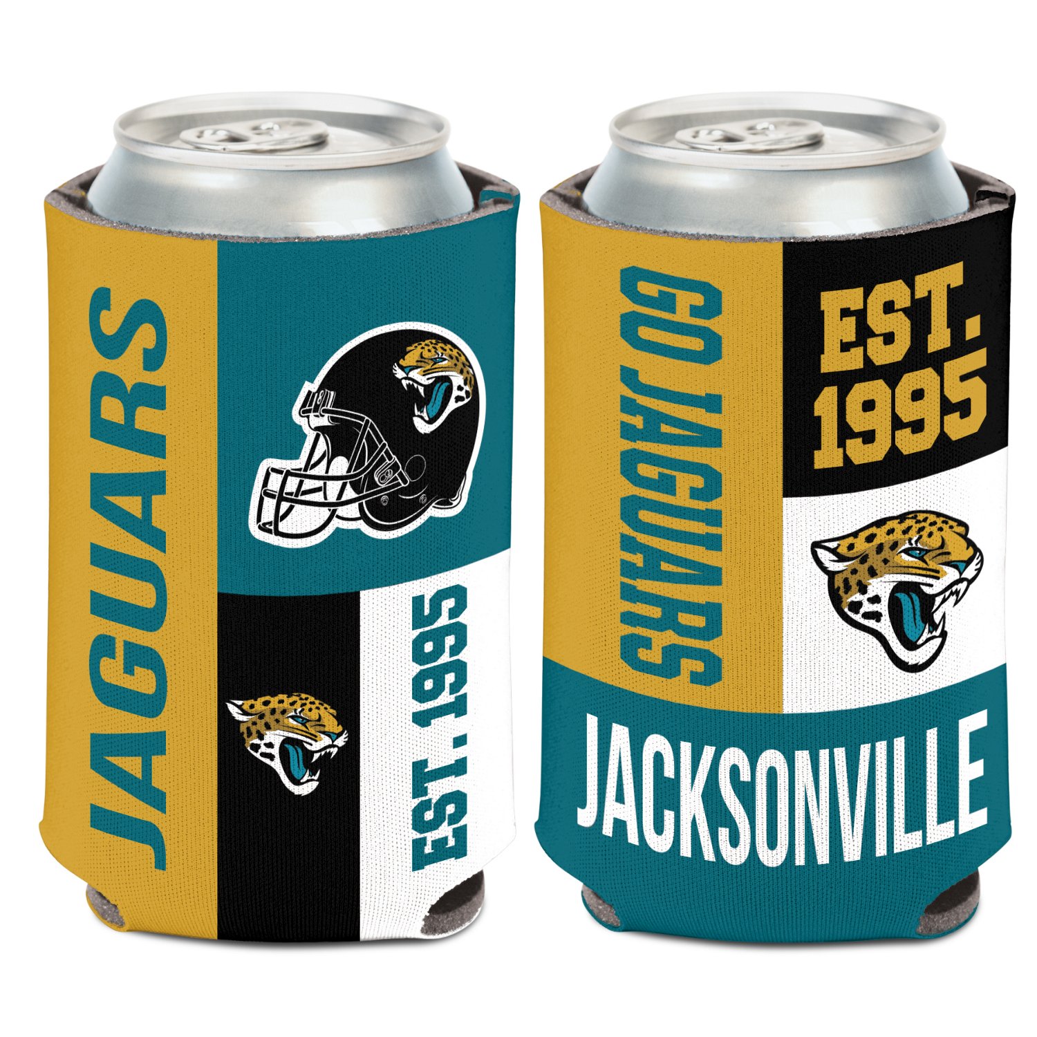 WinCraft Jacksonville Jaguars Color Block Can Cooler