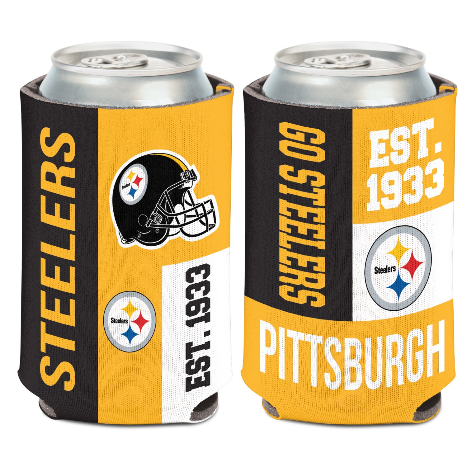 WinCraft Pittsburgh Steelers Color Block Can Cooler
