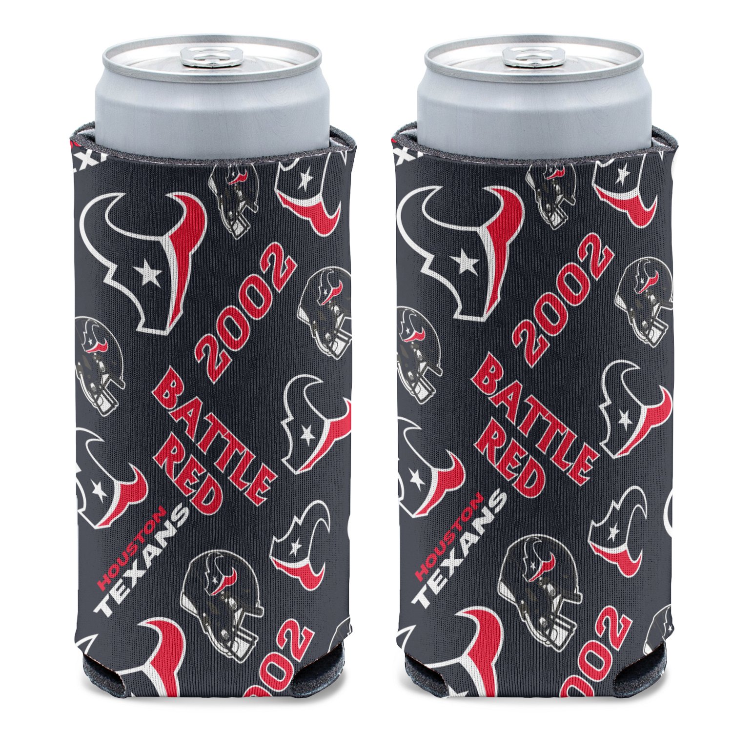 WinCraft Houston Texans Scatterprint Slim Can Cooler