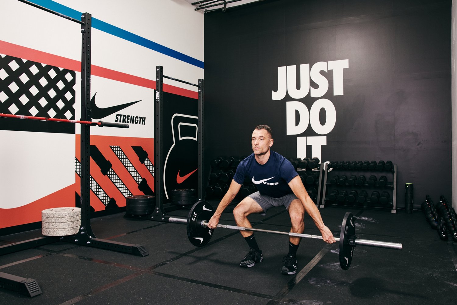 Nike 44 lb Chrome Swoosh Barbell - view number 6