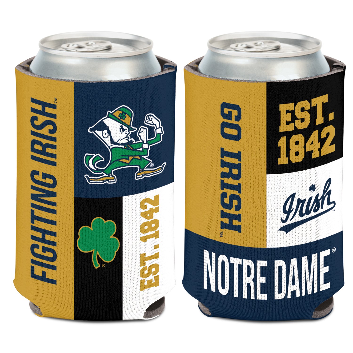 WinCraft University of Notre Dame Color Block Can Cooler