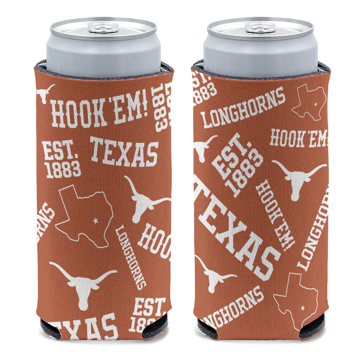 WinCraft University of Texas Scatterprint Slim Can Cooler