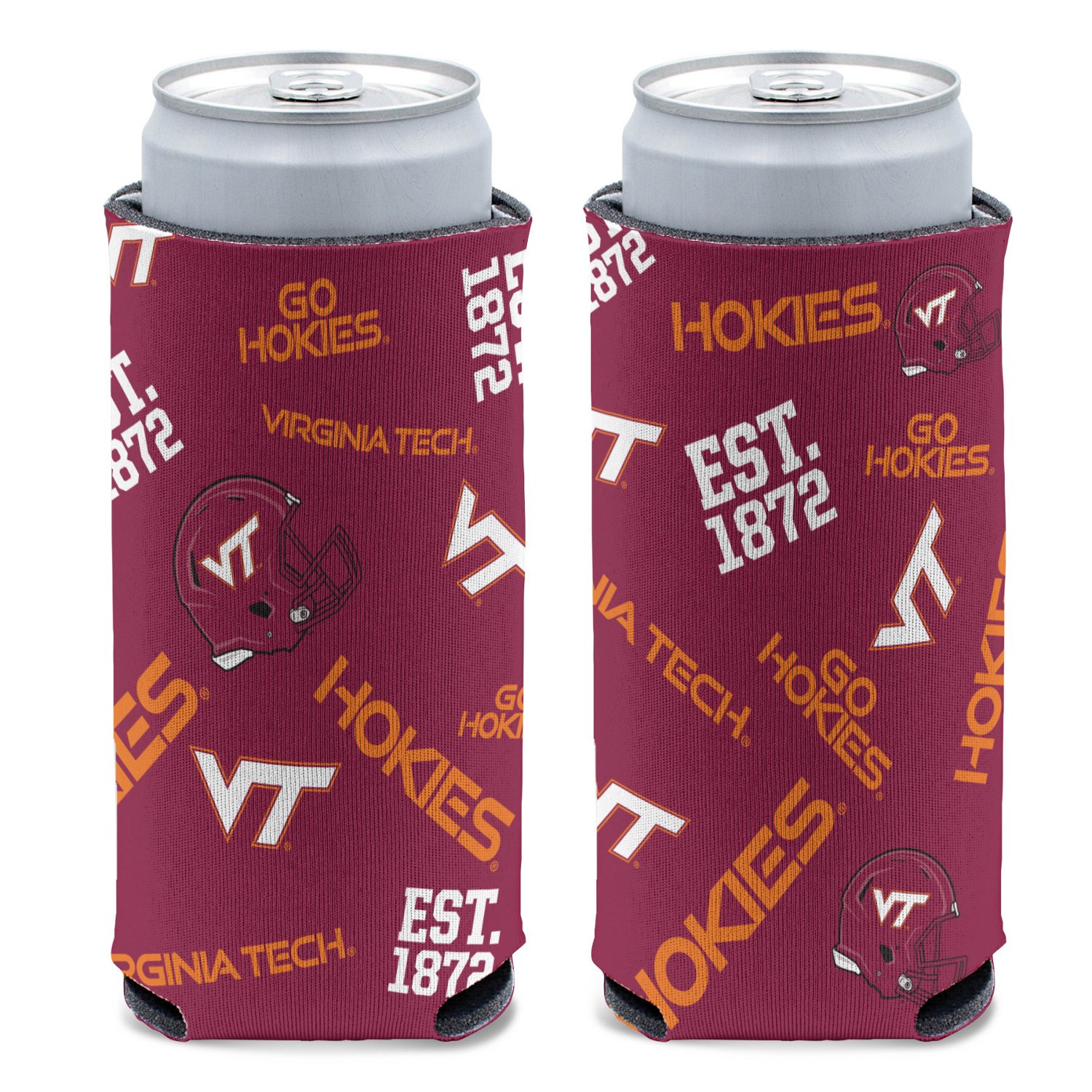 WinCraft Virginia Tech Scatterprint Slim Can Cooler