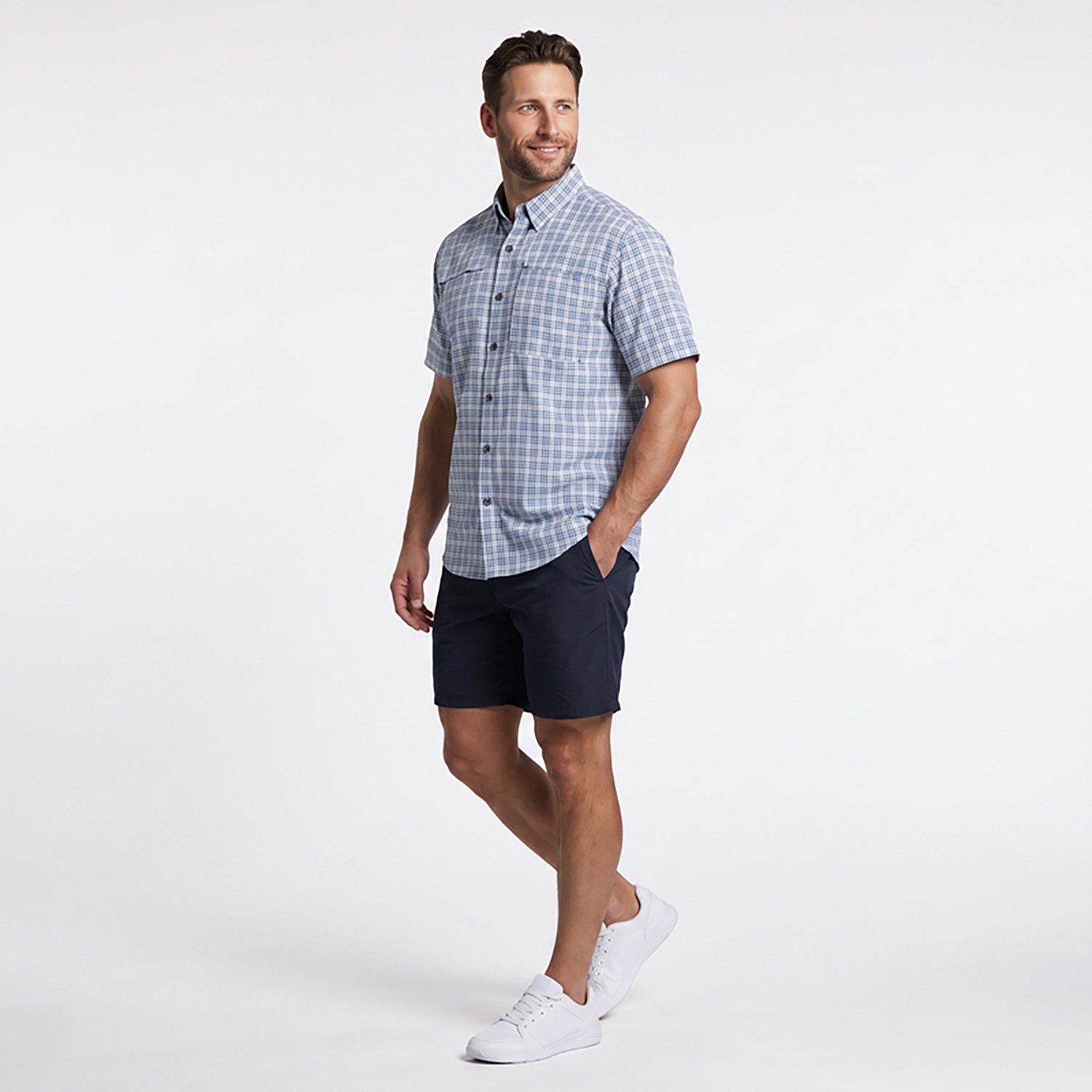 Magellan Outdoors Men's Aransas Plaid Short Sleeve Fishing T-shirt - view number 2