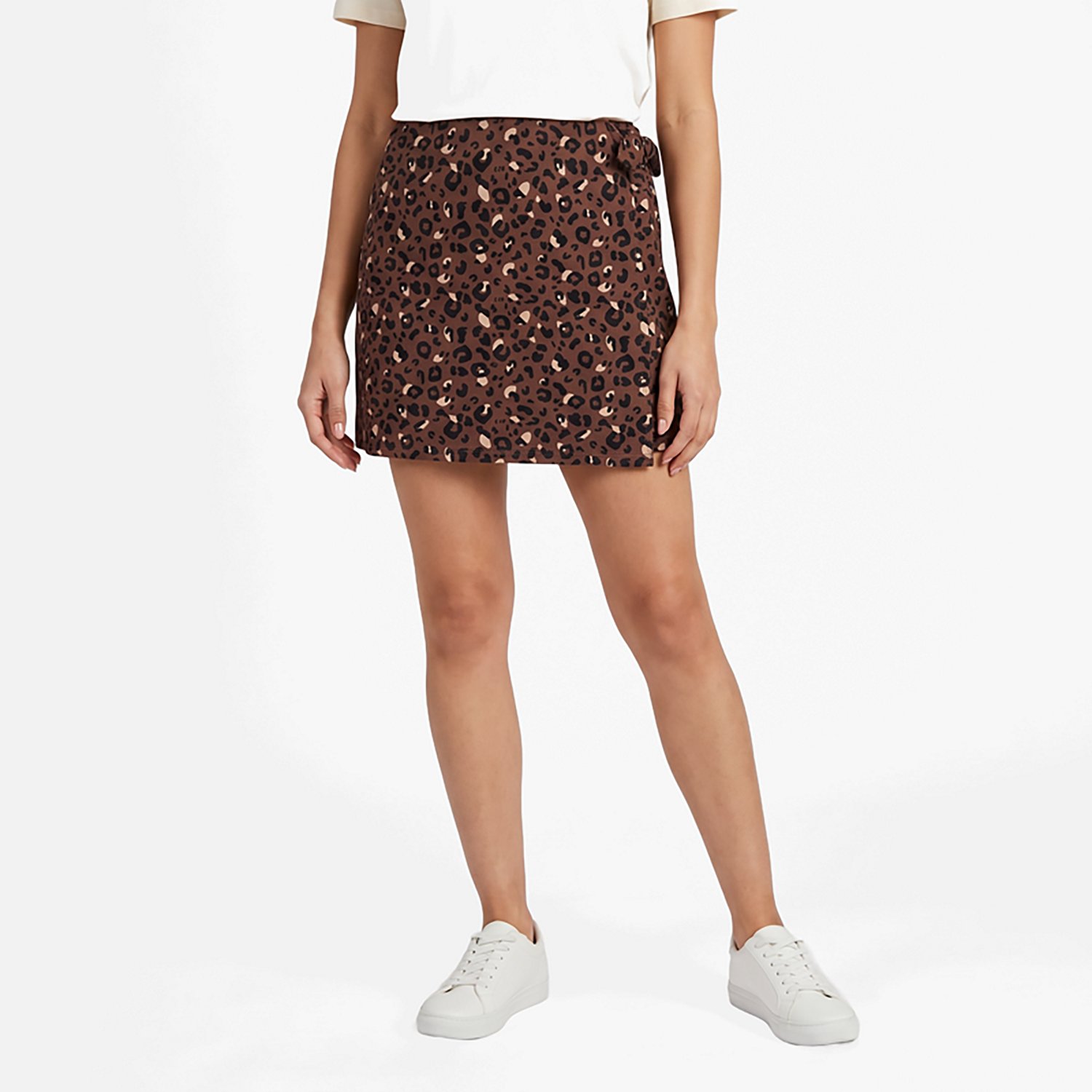 BCG Girls' Wrap Tie Printed Skort