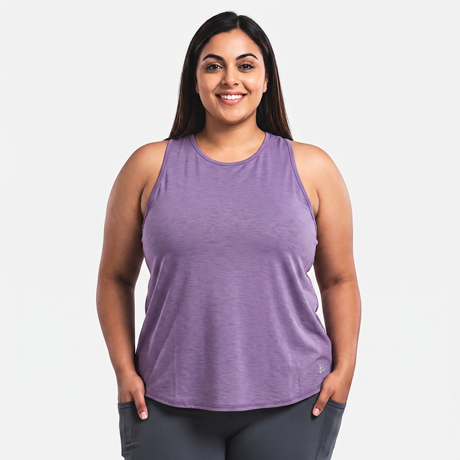 BCG Women's Plus Infinity Mesh Back Tank Top