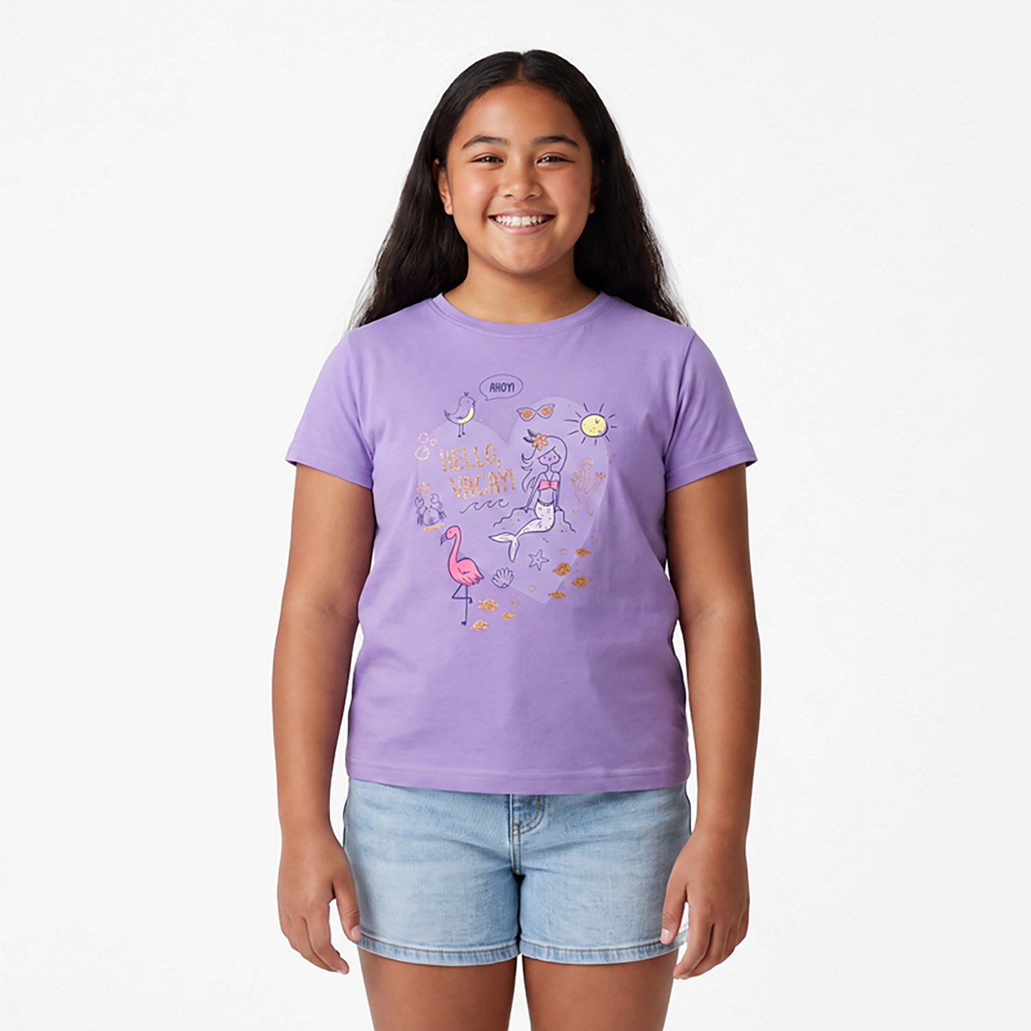 BCG Girls' Lifestyle Mermaid Vacation T-shirt