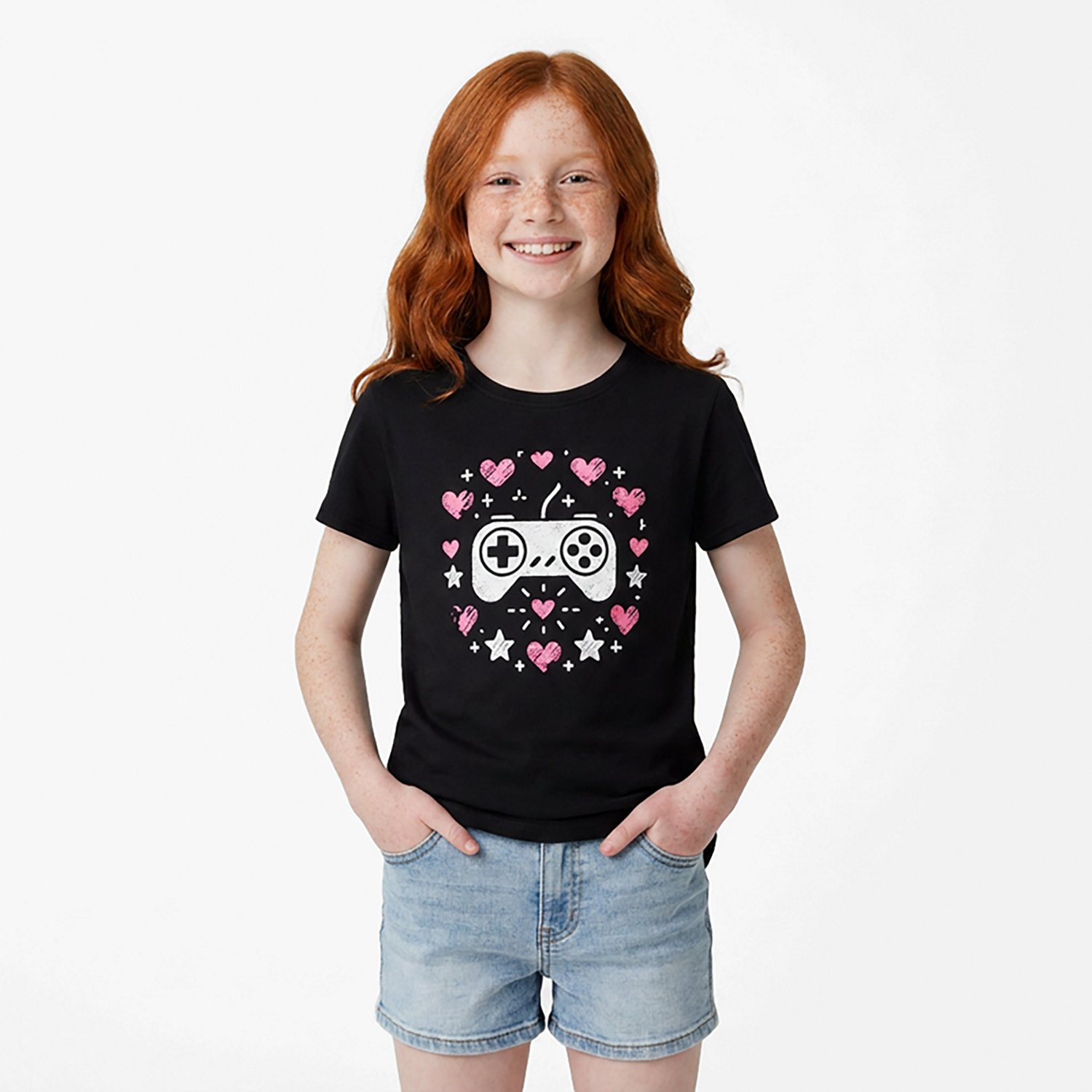 BCG Girls’ Lifestyle Cotton Video Game T-Shirt