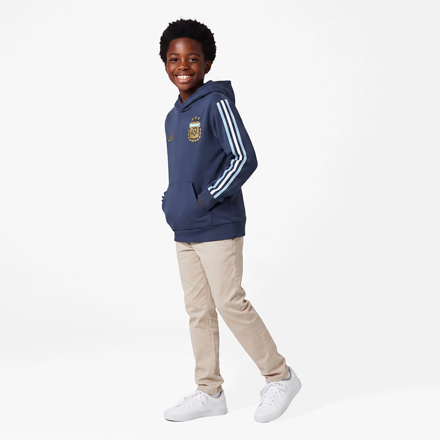 adidas Kids' Argentina 2026 World Cup DNA Fleece Hoodie - view number 3