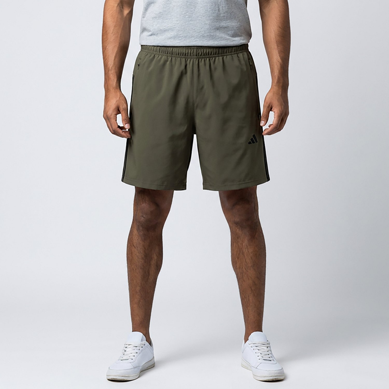 adidas Men's Workout Essentials Base 3-Stripes Woven Shorts 7 in. - view number 2