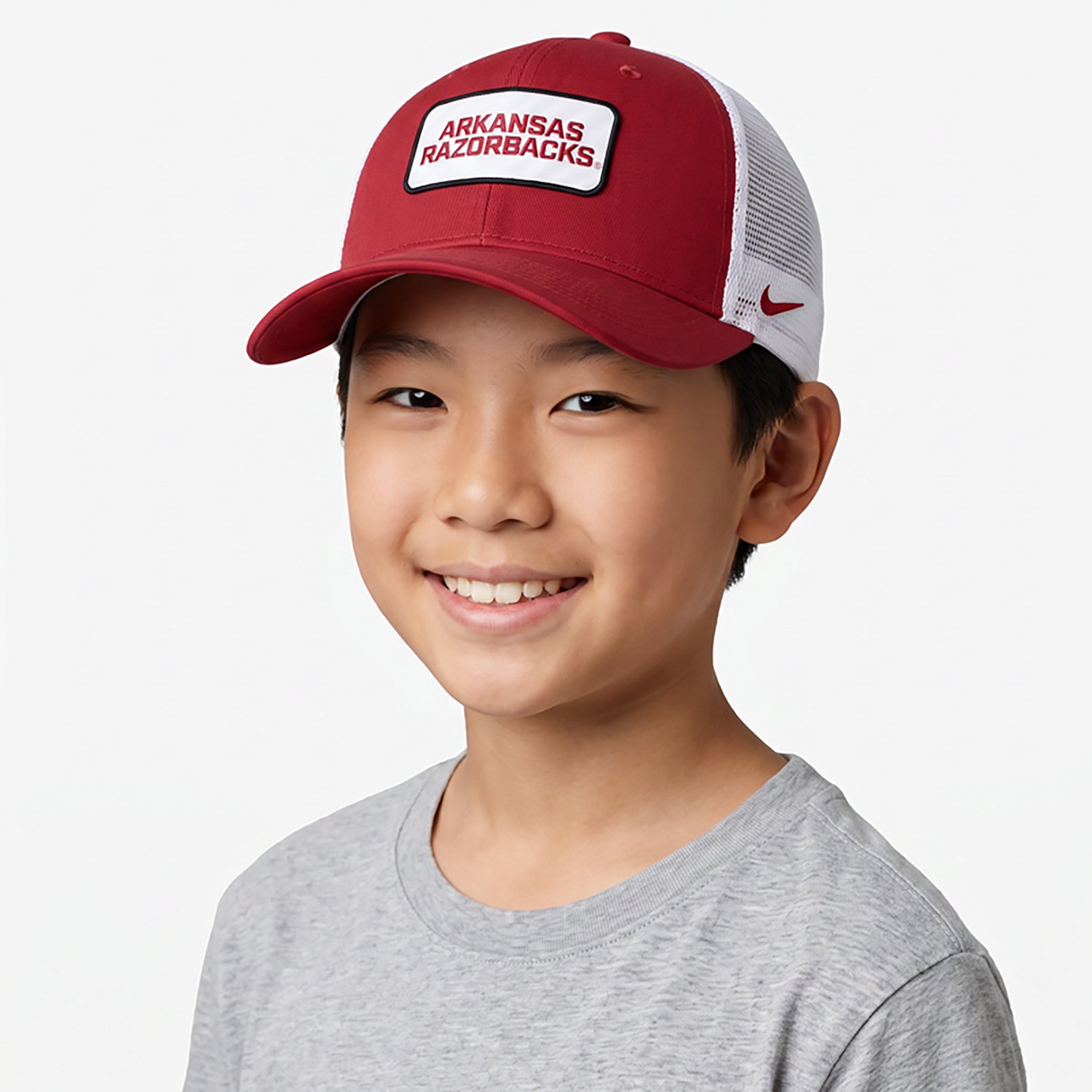 Nike Boys' Arkansas Team Patch Rise Trucker Cap